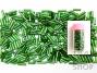 Silver Lined Christmas Green Bugle Beads 6mm